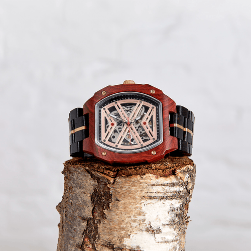 The Mahogany - Handmade Natural Wood Wristwatch