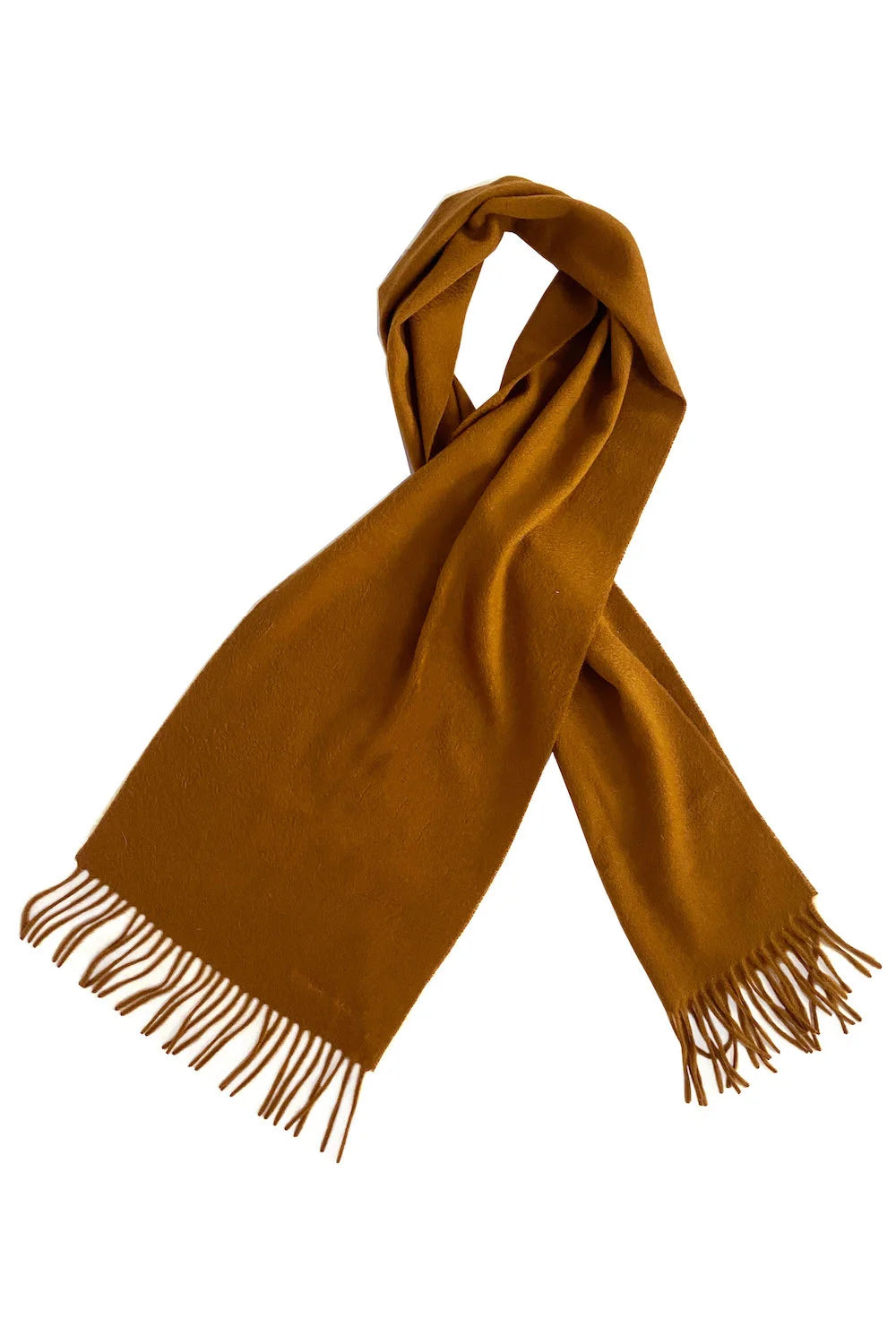 100% Organic Cashmere Scarf - Caramel Tan