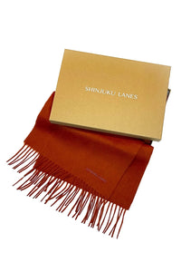 100% Organic Cashmere Scarf - Cinnabar Red