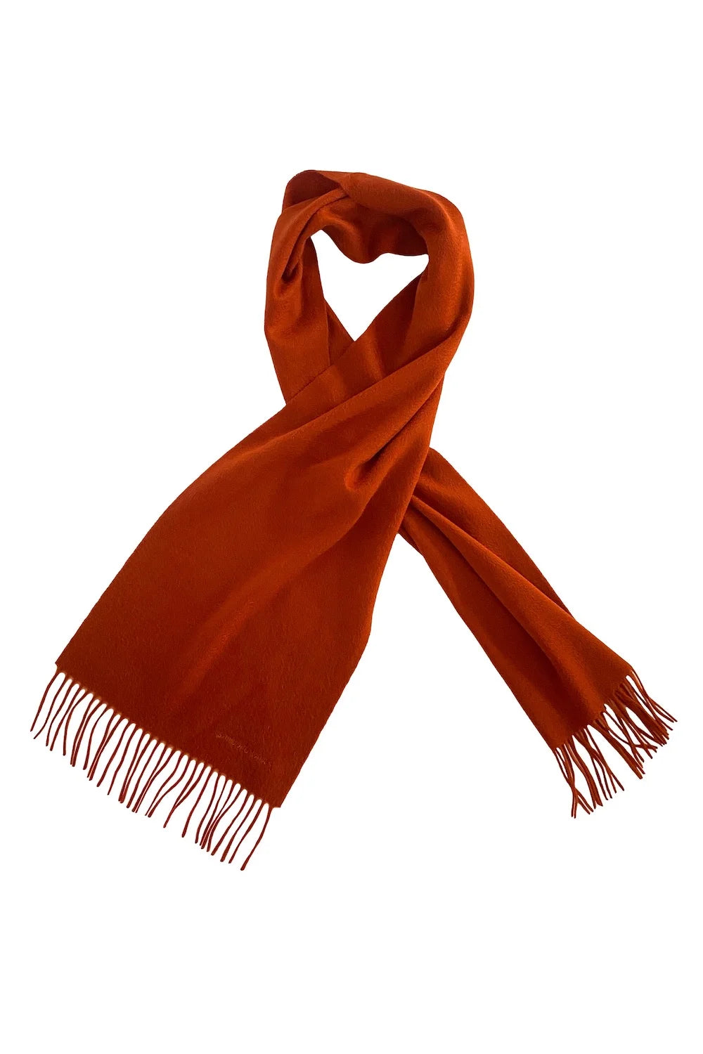 100% Organic Cashmere Scarf - Cinnabar Red