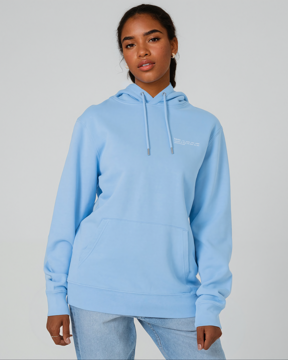 Womens Organic Midweight Hoodie in Snow White