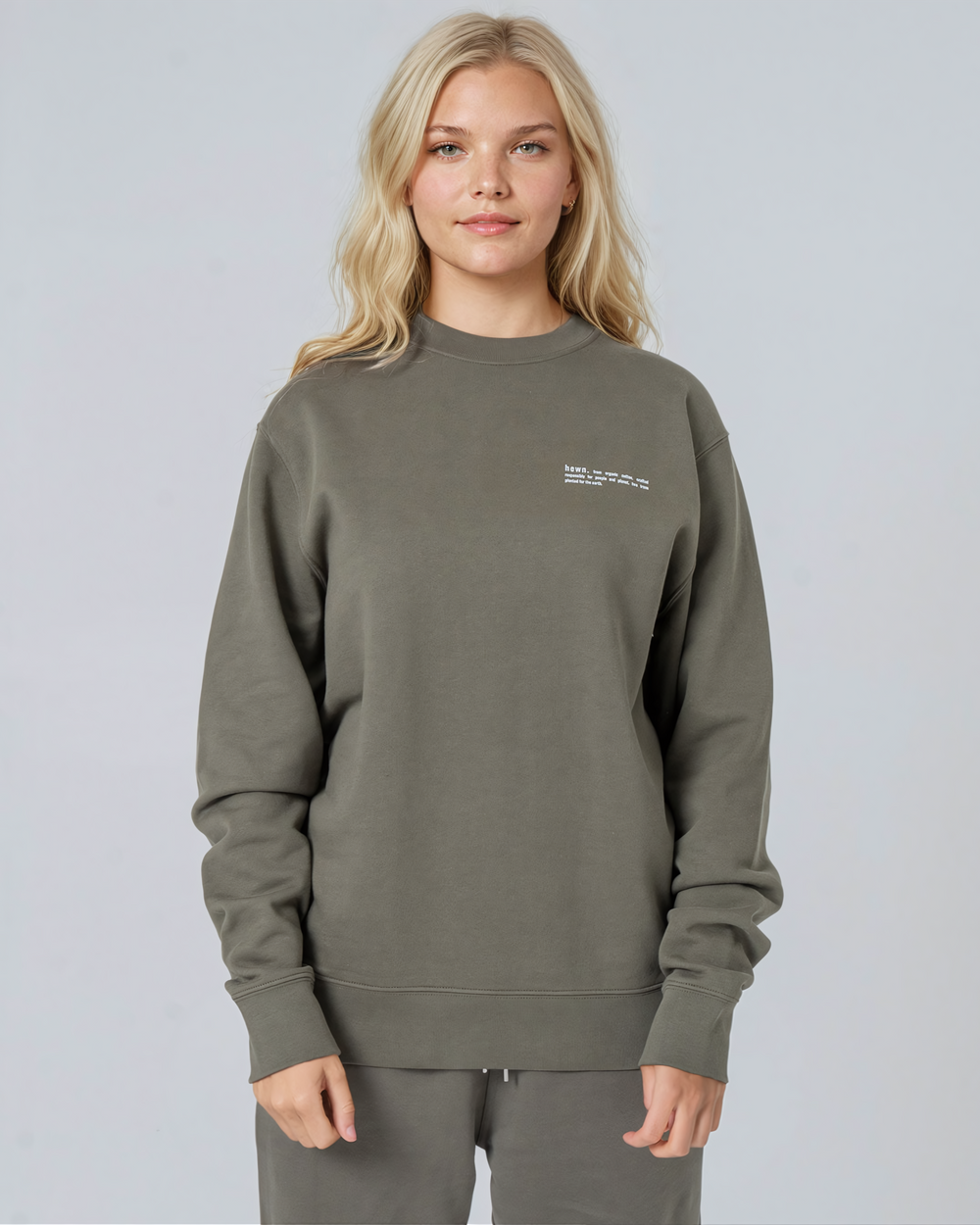 Womens Organic Midweight Sweatshirt in Peach Orange