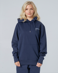 Womens Organic Midweight Hoodie in Midnight Navy