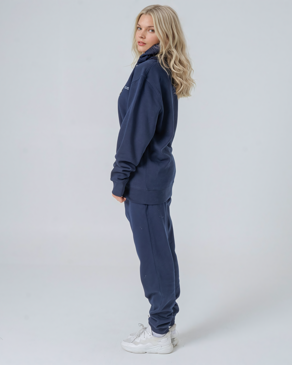 Womens Organic Midweight Hoodie in Midnight Navy