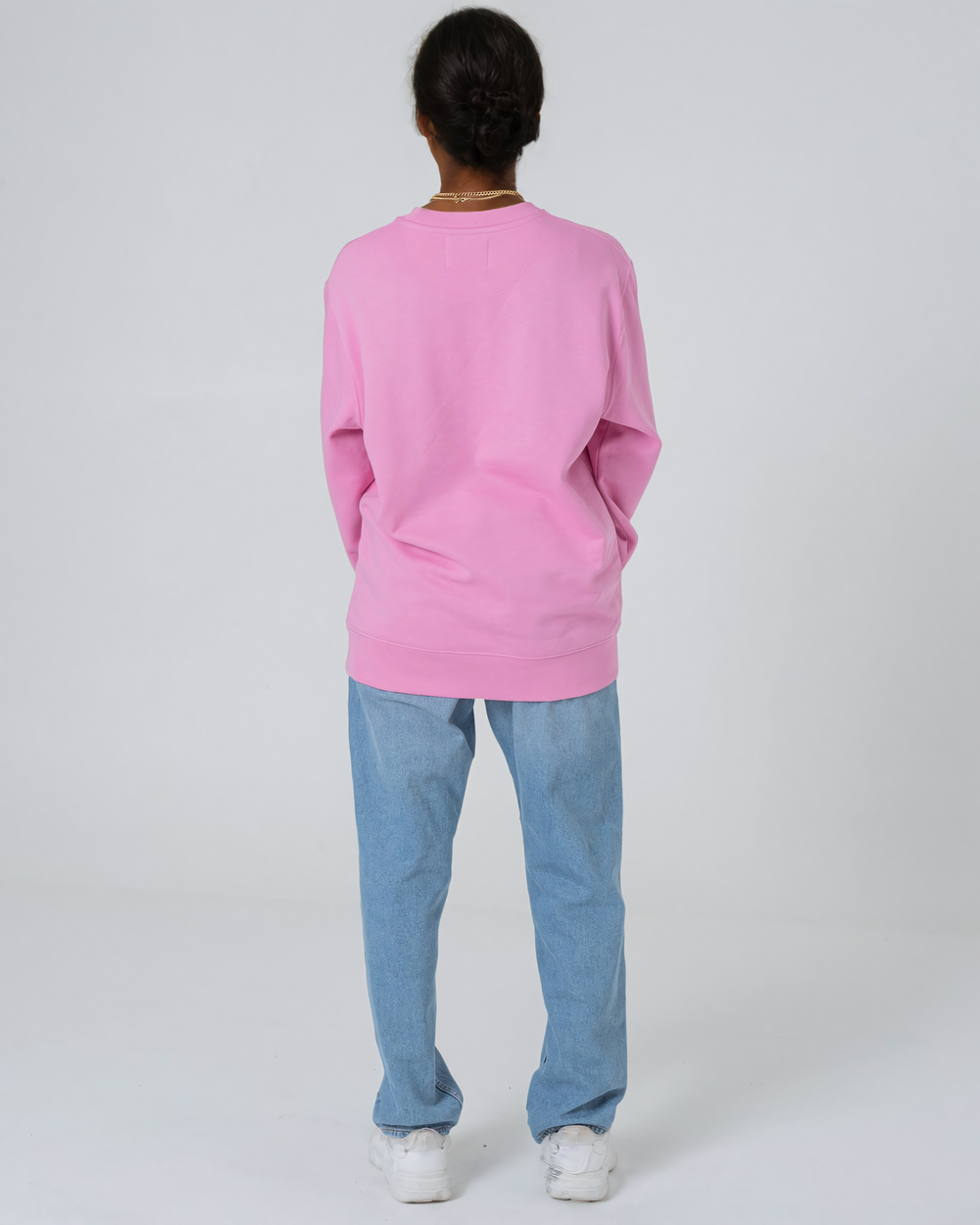 Womens Organic Midweight Sweatshirt in Cherry Blossom Pink