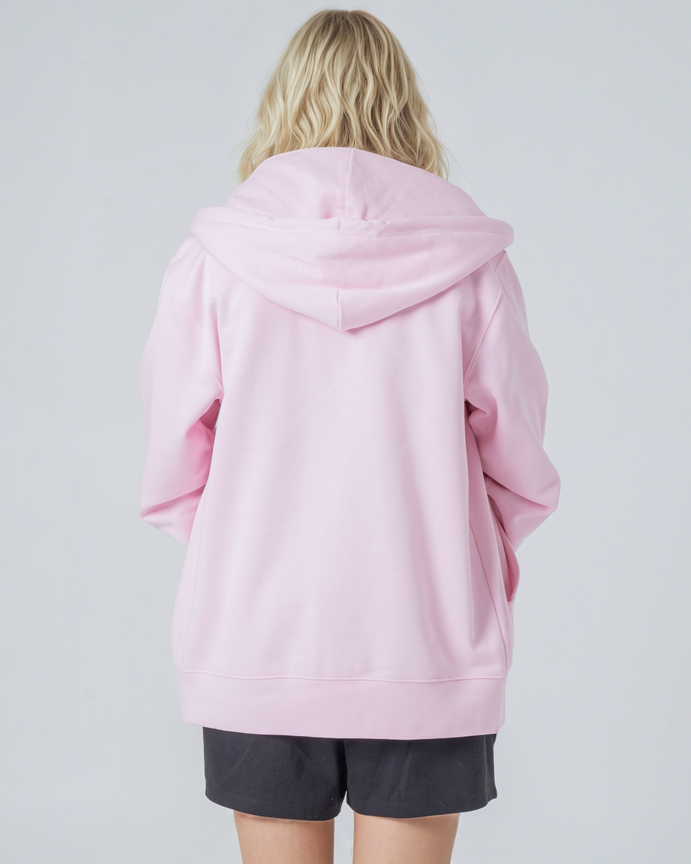 Womens Organic Midweight Zip Hoodie in Cherry Blossom Pink