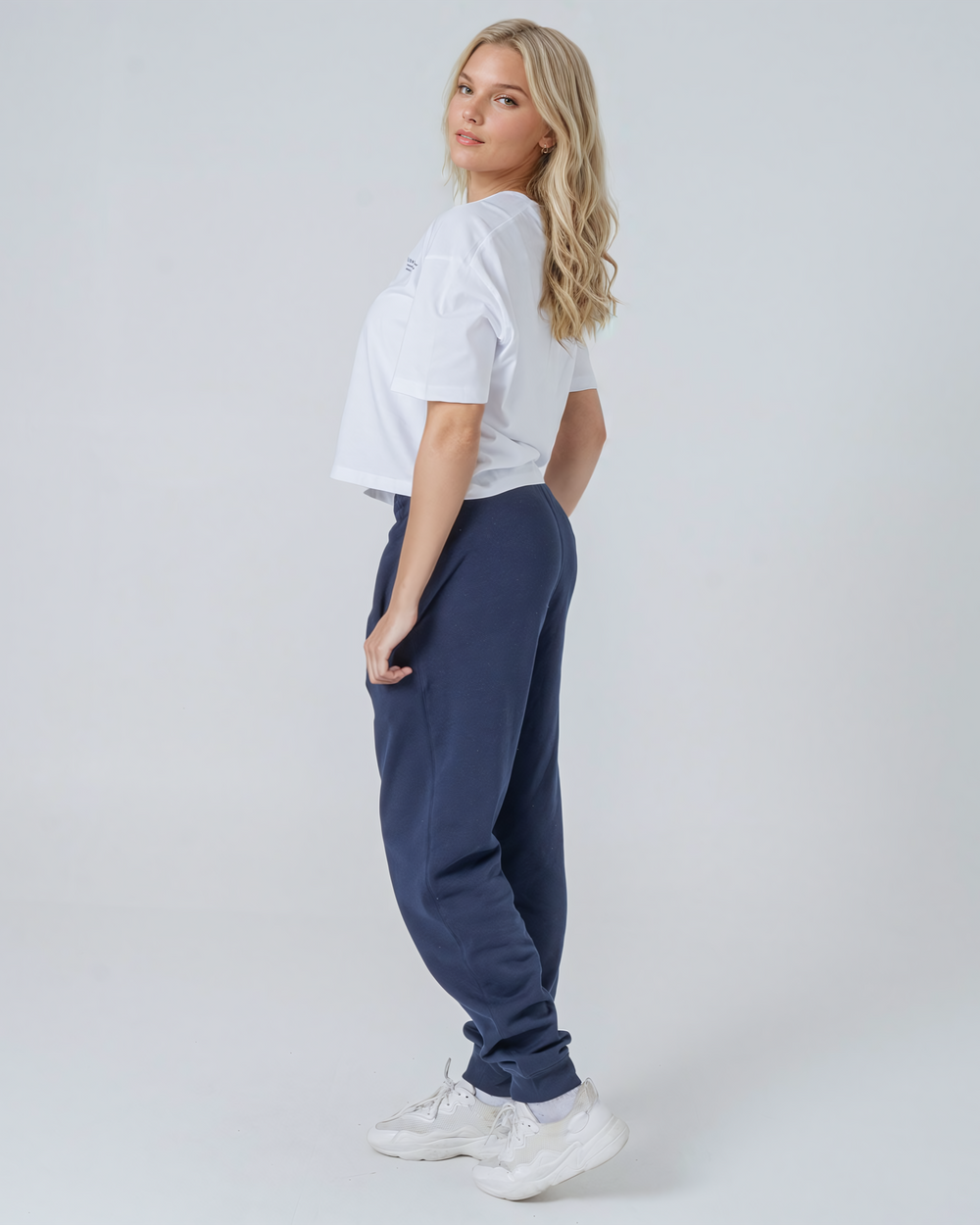 Womens Organic Midweight Joggers in Midnight Navy