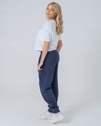 Womens Organic Midweight Joggers in Ocean Blue