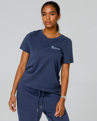 Womens Classic-fit Organic T-shirt in Midnight Navy