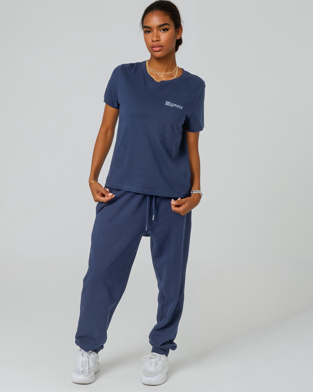 Womens Classic-fit Organic T-shirt in Midnight Navy