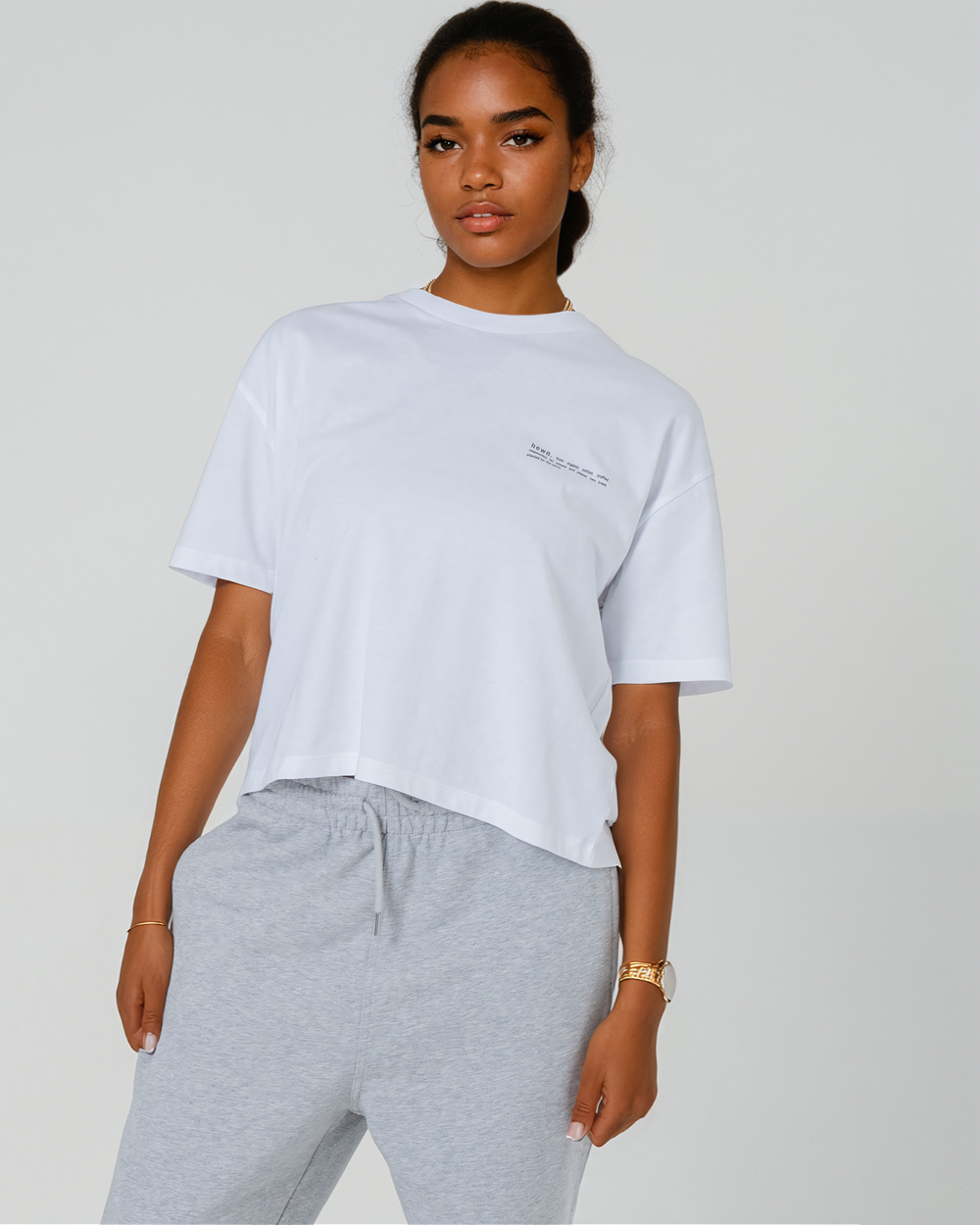 Womens Organic Boxy T-shirt in Natural Cotton