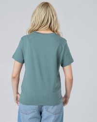 Womens Classic-fit Organic T-shirt in Eucalyptus Green