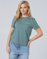 Womens Classic-fit Organic T-shirt in Eucalyptus Green