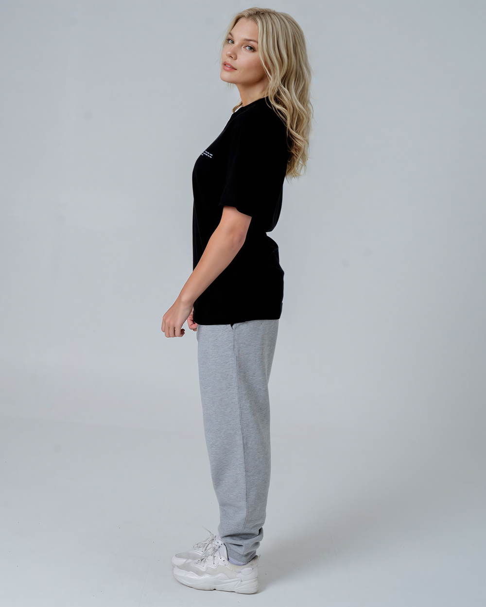 Womens Organic Relaxed-Fit T-shirt in Rock Grey Marl