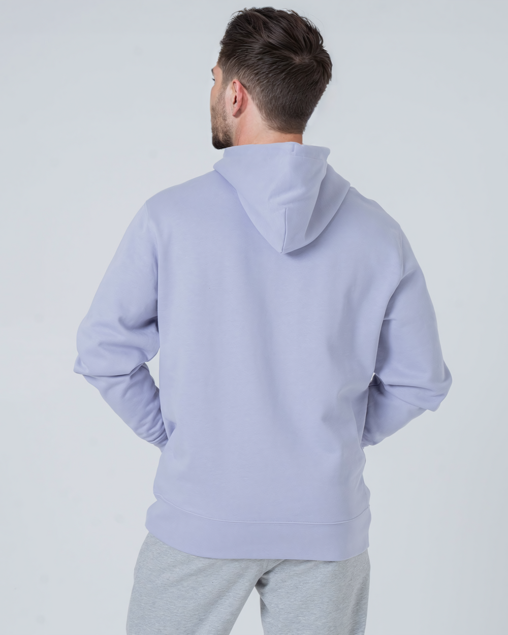 Mens Midweight White Hoodie with Bristol Back-Print