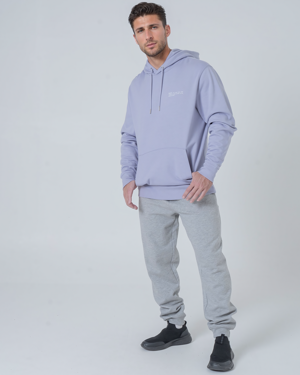 Mens Midweight White Hoodie with Bristol Back-Print