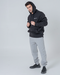 Mens Organic Midweight Hoodie in Jet Black