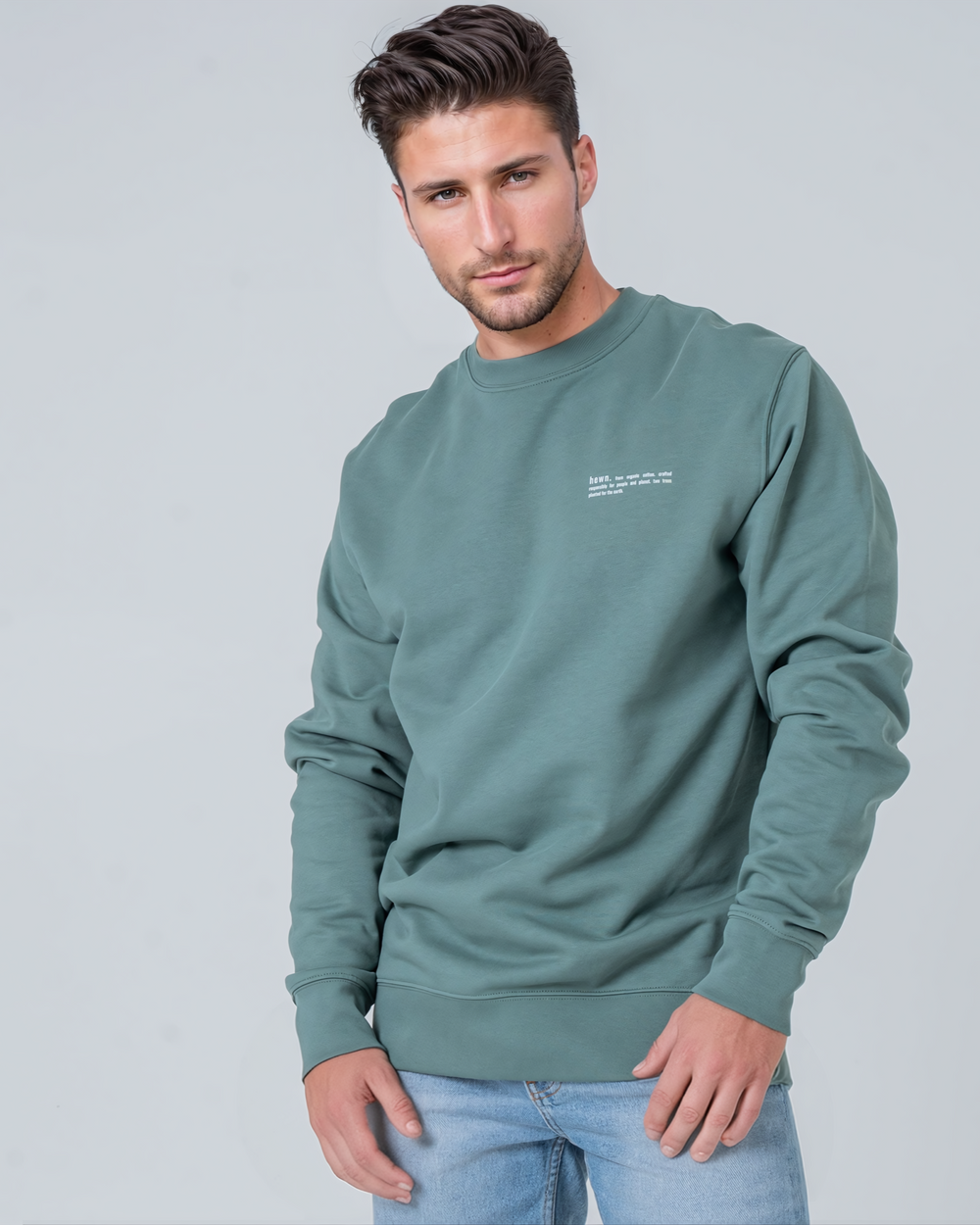 Mens Organic Midweight Sweatshirt in Azalea Pink