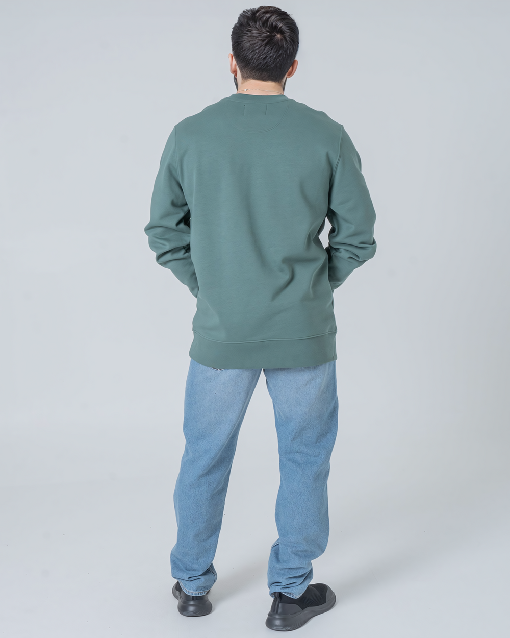 Mens Organic Midweight Sweatshirt in Aloe Green