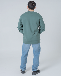 Mens Organic Midweight Sweatshirt in Eucalyptus Green