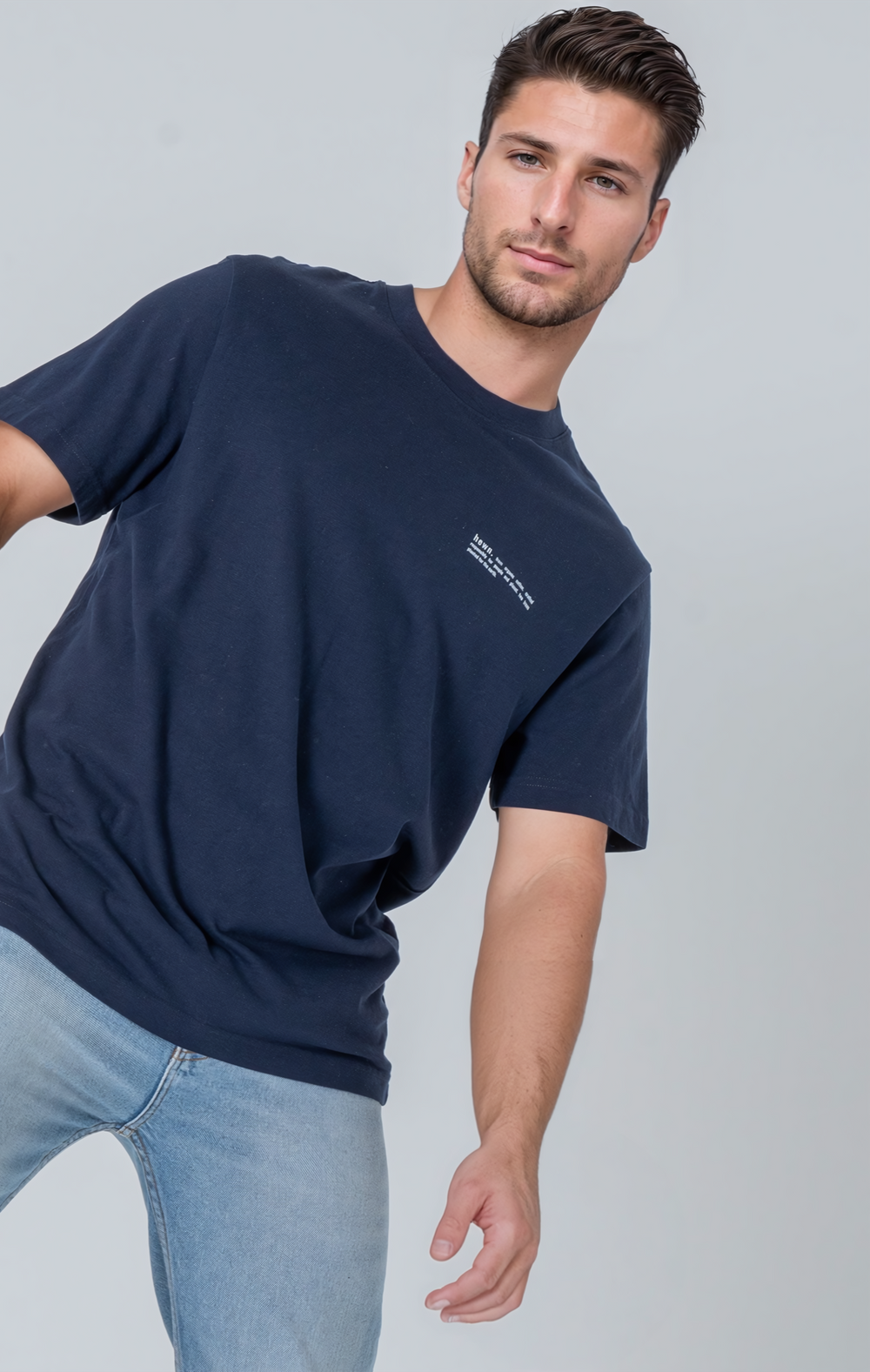 Mens Organic Relaxed-Fit T-shirt in Ocean Blue