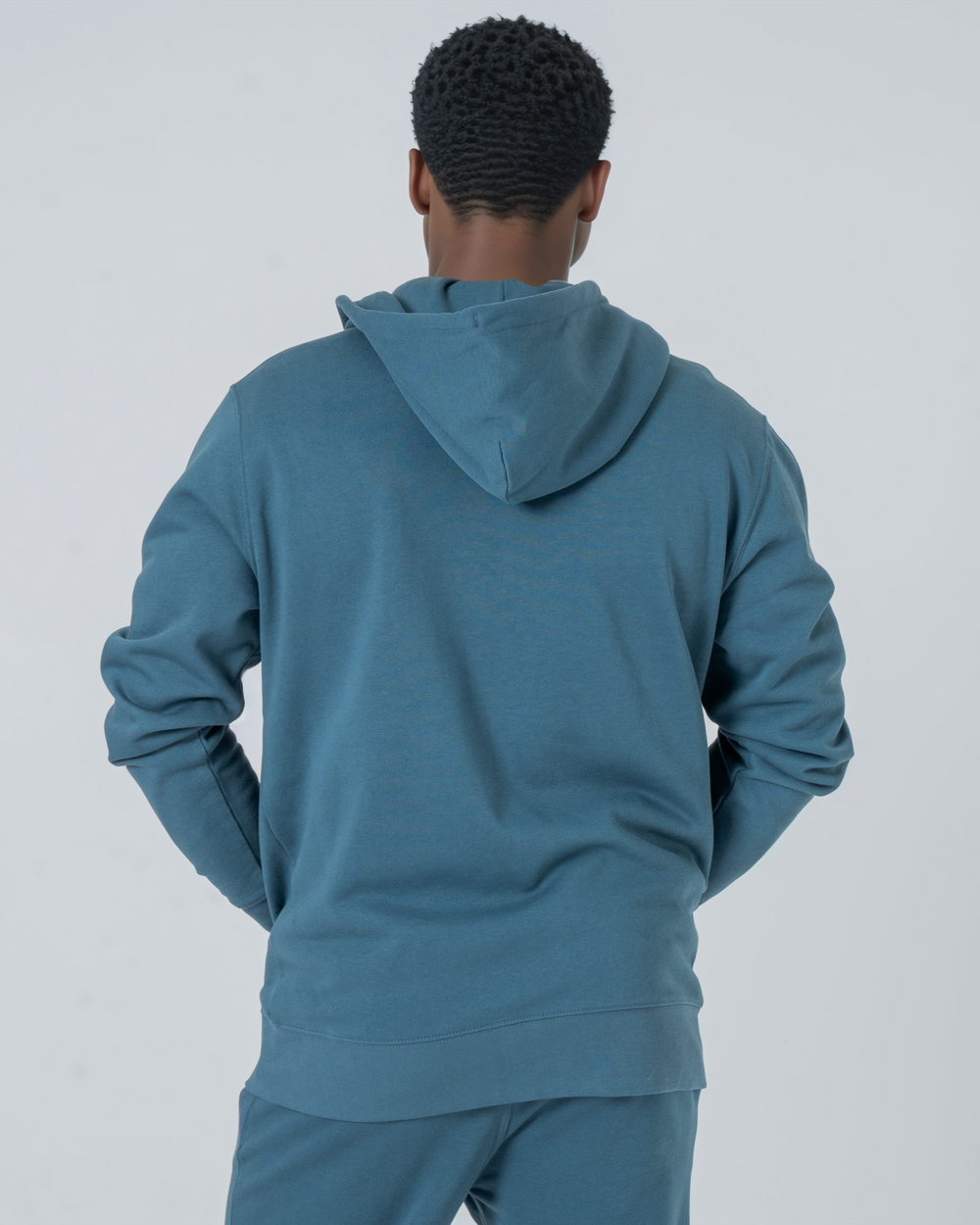 Mens Organic Midweight Zip Hoodie in Aloe Green