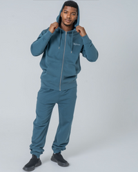 Mens Organic Midweight Zip Hoodie in Snow White