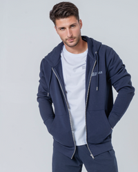 Mens Organic Midweight Zip Hoodie in Sky Blue