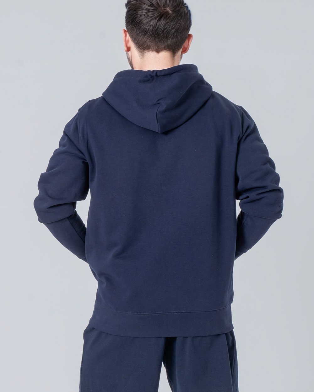 Mens Organic Midweight Zip Hoodie in Rock Grey Marl