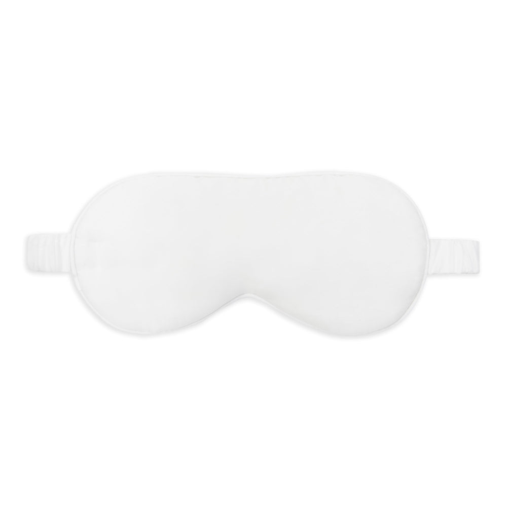 Silk Eye Mask Sleep in White (Eucalyptus Silk)