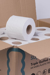 100% Recycled Toilet Paper 3ply – Chlorine Free – UK Made – 24 Rolls (40 Equivalent)