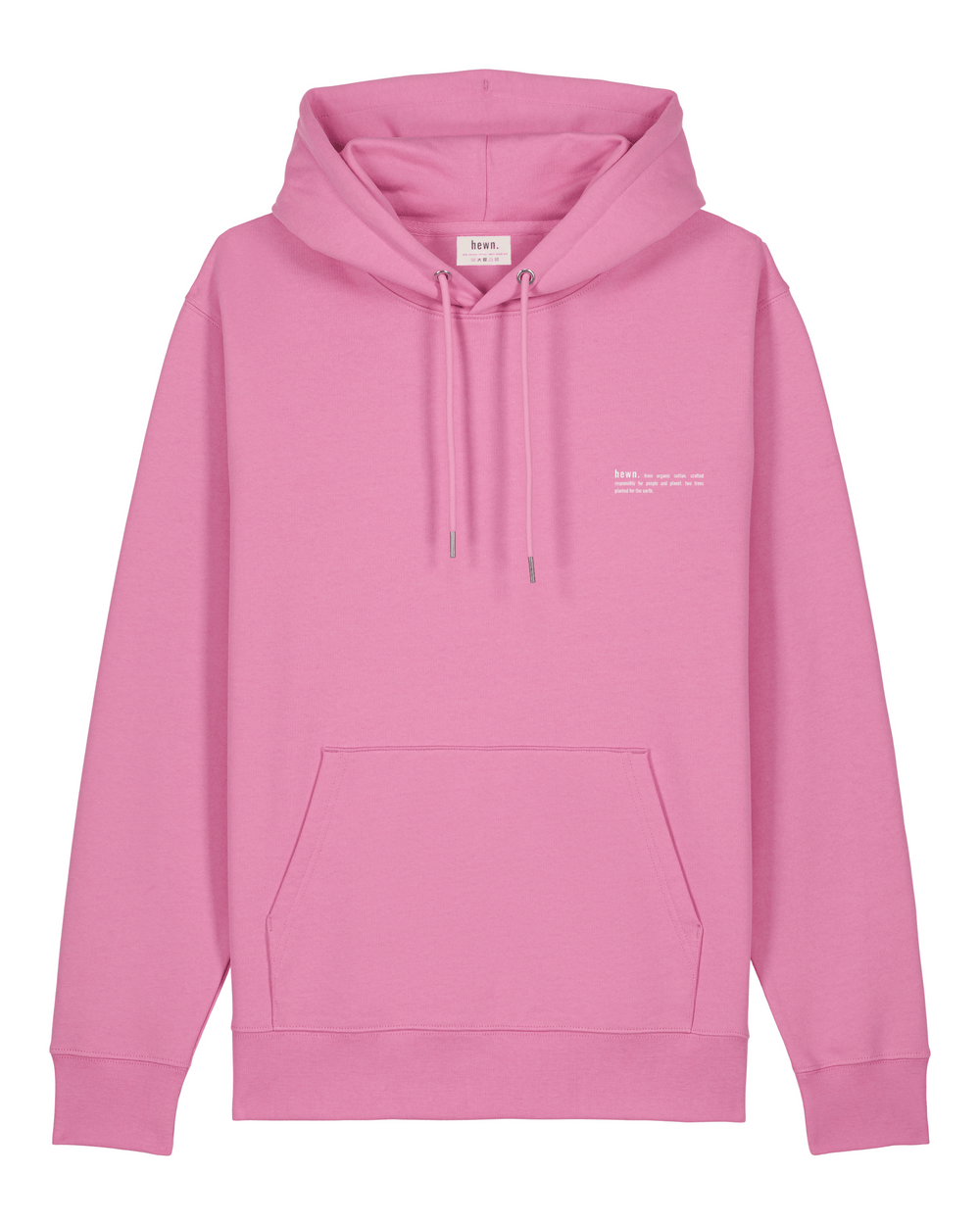 Mens Organic Midweight Hoodie in Azalea Pink