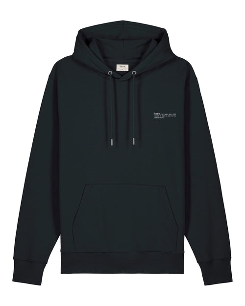 Womens Organic Midweight Hoodie in Jet Black