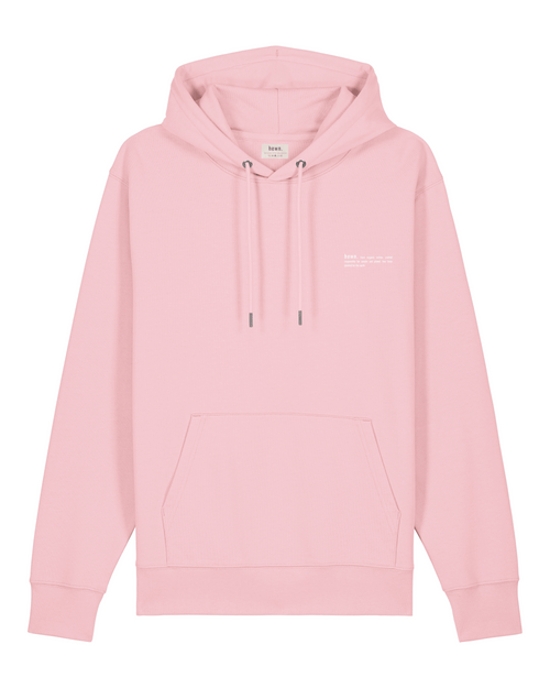 Womens Organic Midweight Hoodie in Cherry Blossom Pink