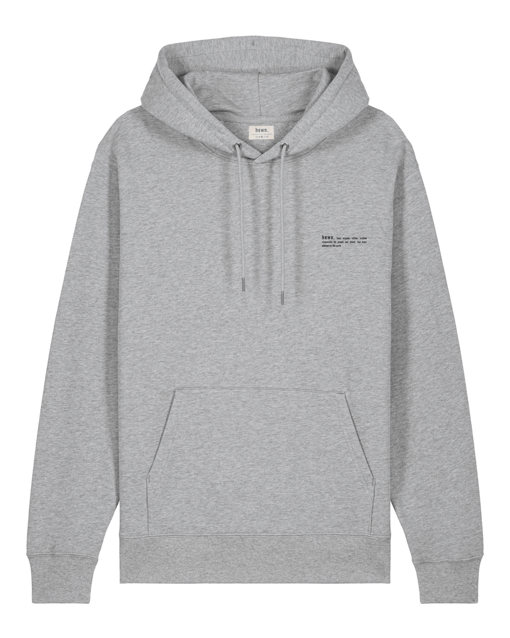 Womens Organic Midweight Hoodie in Rock Grey Marl