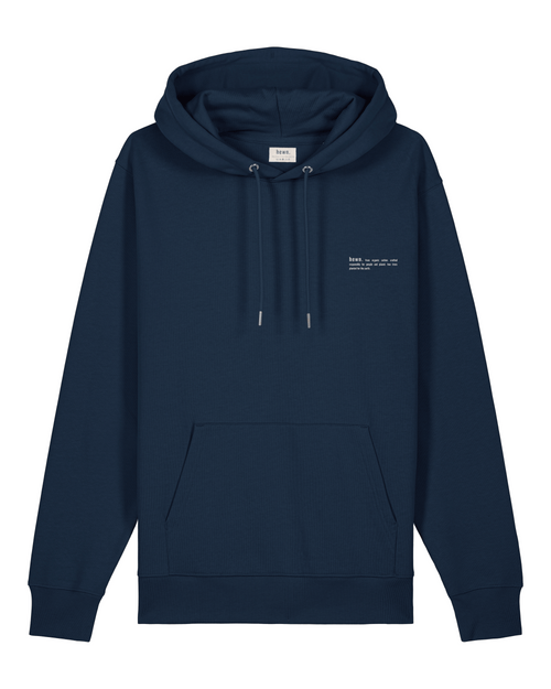 Womens Organic Midweight Hoodie in Midnight Navy