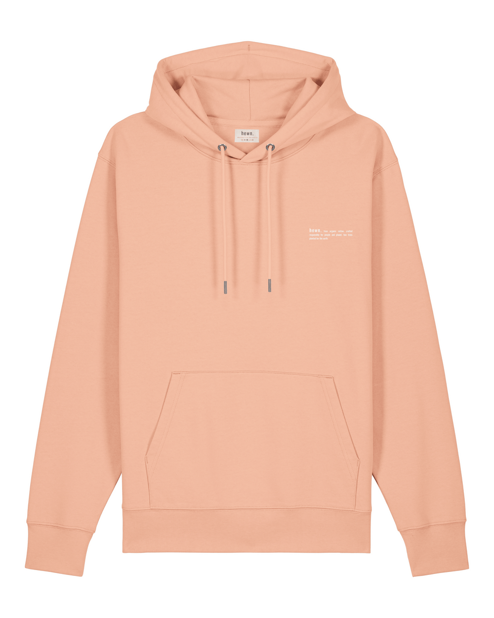 Mens Organic Midweight Hoodie in Peach Orange