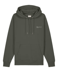 Mens Organic Midweight Hoodie in Pine Green Khaki