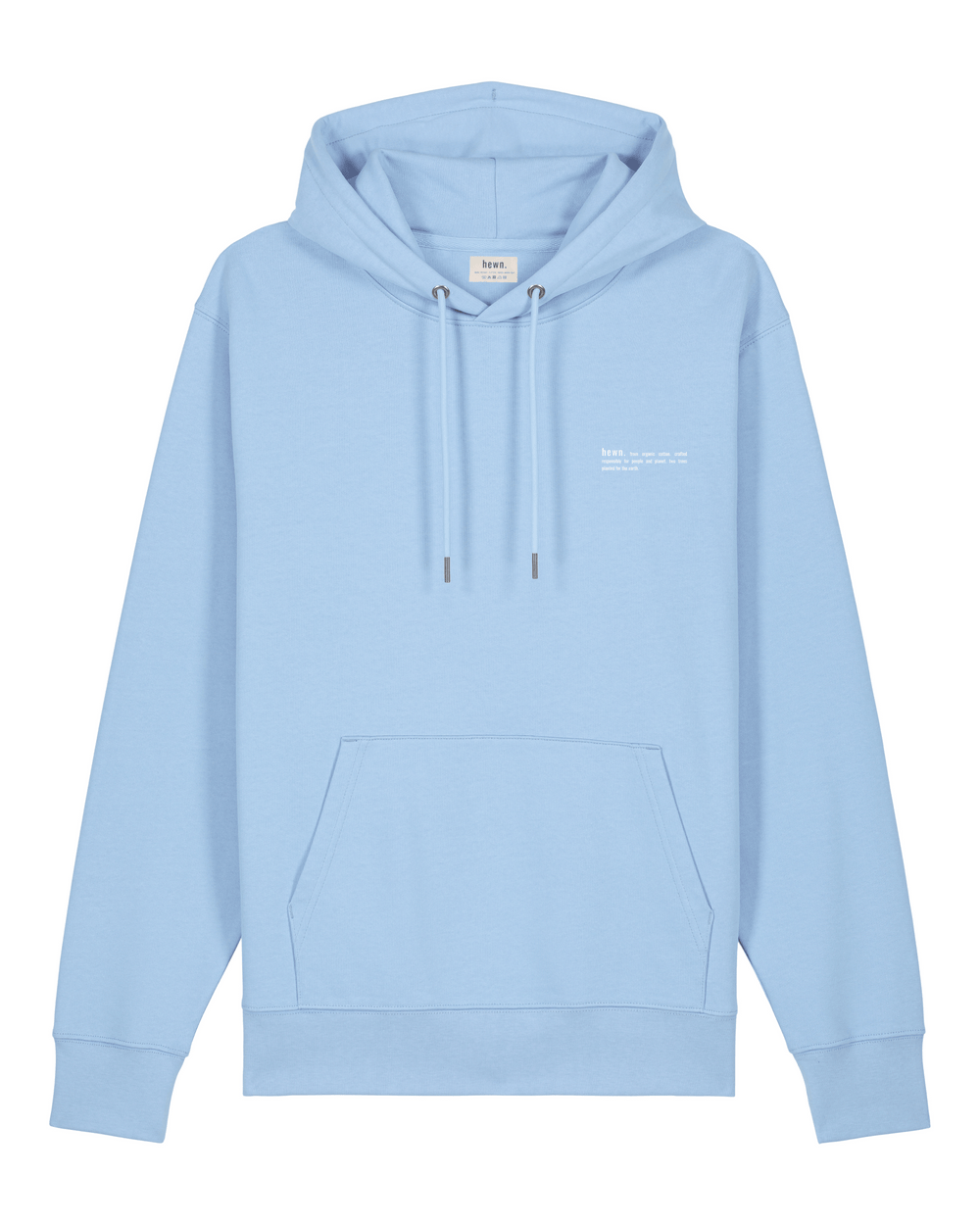 Womens Organic Midweight Hoodie in Sky Blue