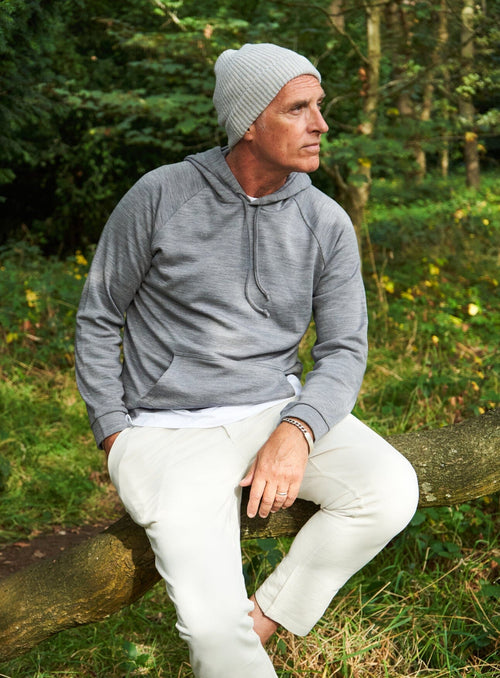 ZQ Merino Fleece Backed Silver Modern Hoodie