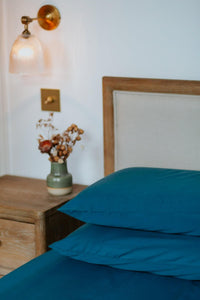 Deep Teal Fitted Sheet with TENCEL™ Lyocell