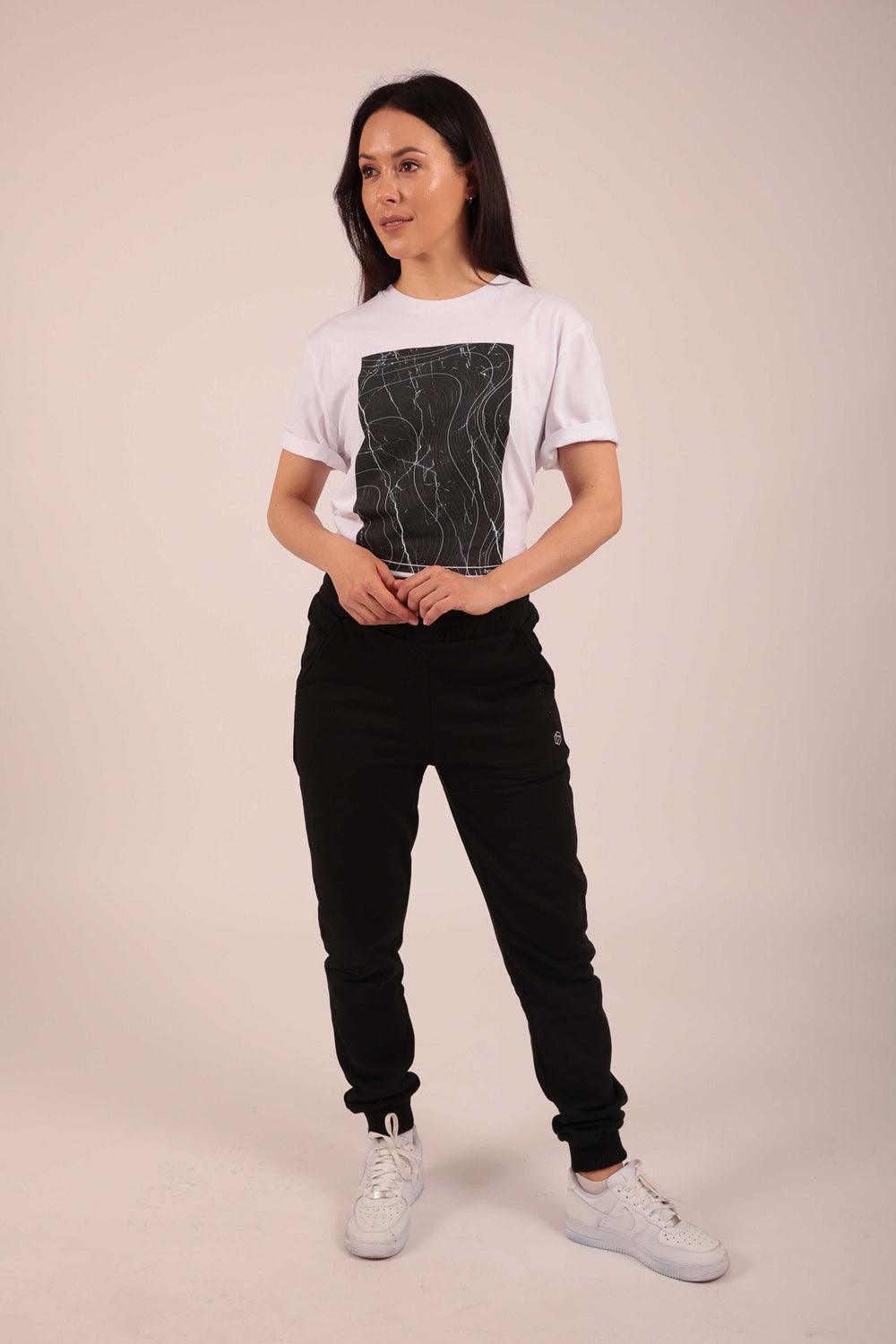 MARBLE CONTOUR PRINT TEE