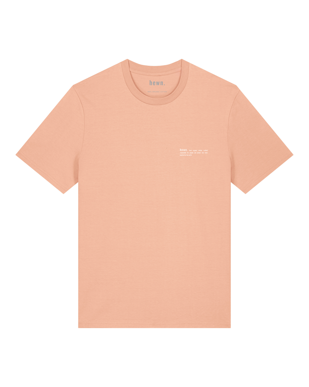 Mens Classic-fit Organic T-shirt in Peach Orange