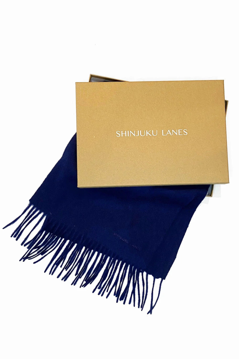 100% Organic Cashmere Scarf - Midnight Blue