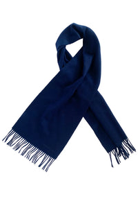 100% Organic Cashmere Scarf - Midnight Blue