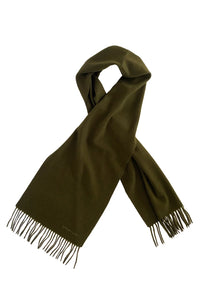 100% Organic Cashmere Scarf - Military Olive