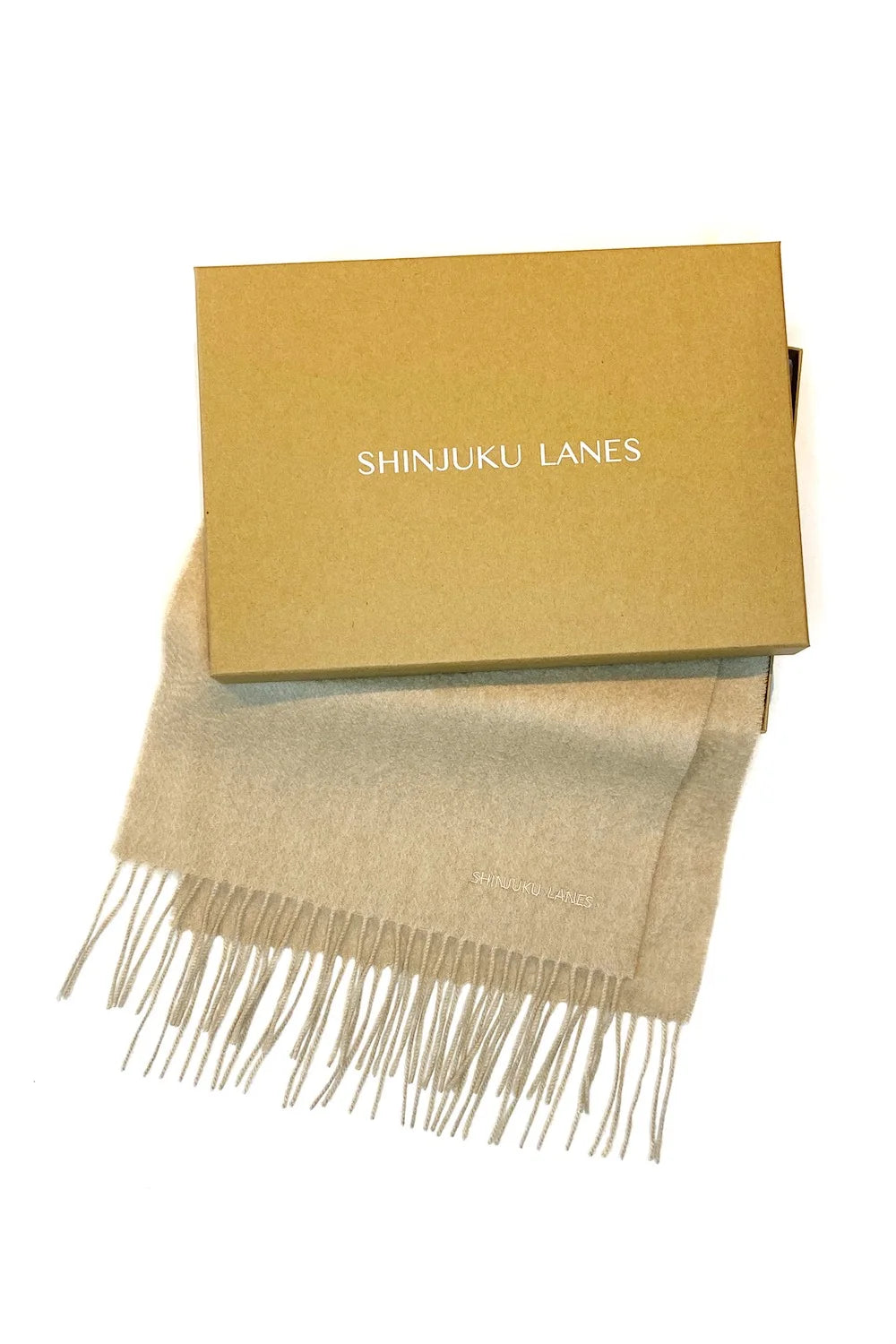 100% Organic Cashmere Scarf - Pebble Beige