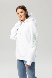 White Flower Tree Hoodie