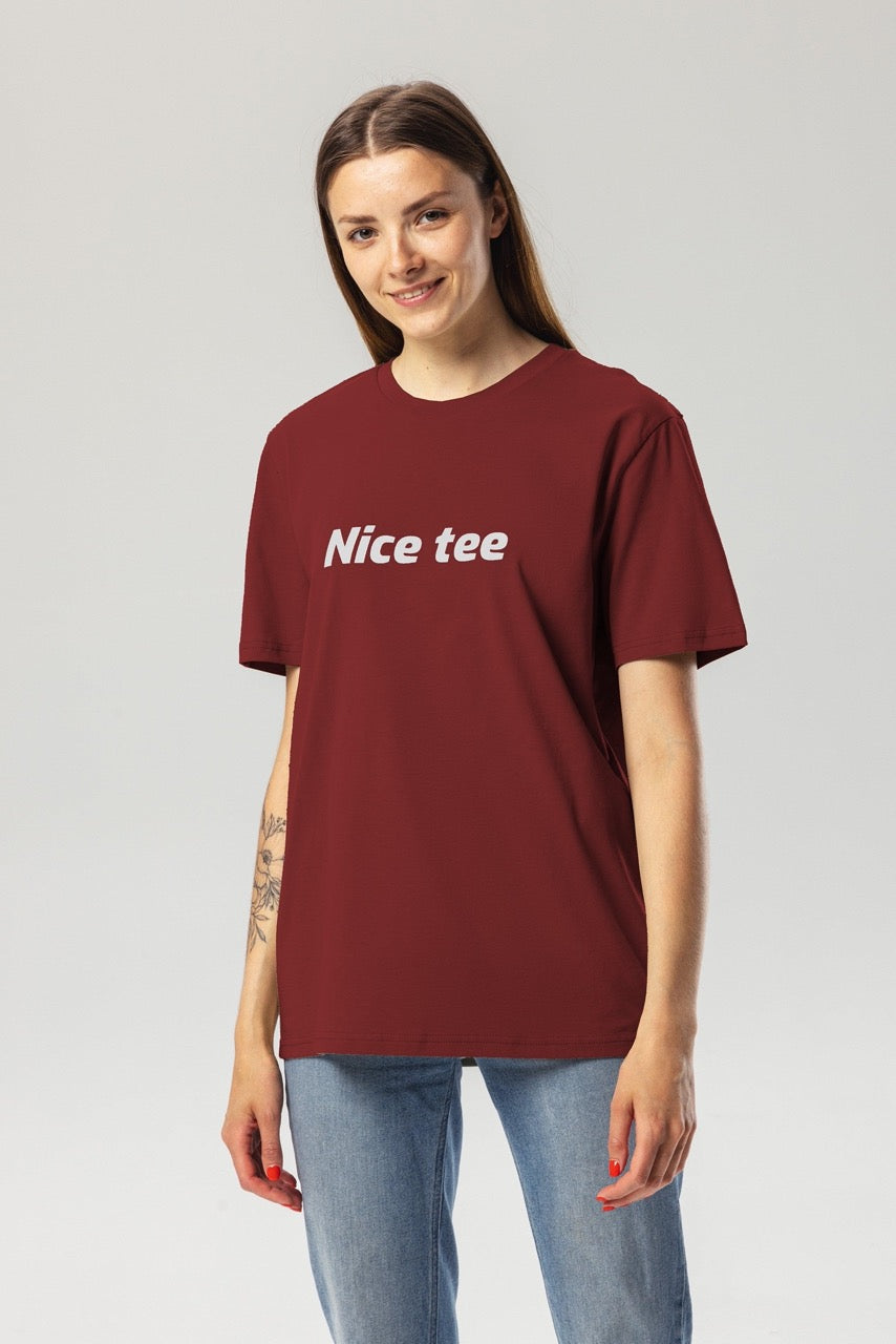 Burgundy Nice Tee T-Shirt