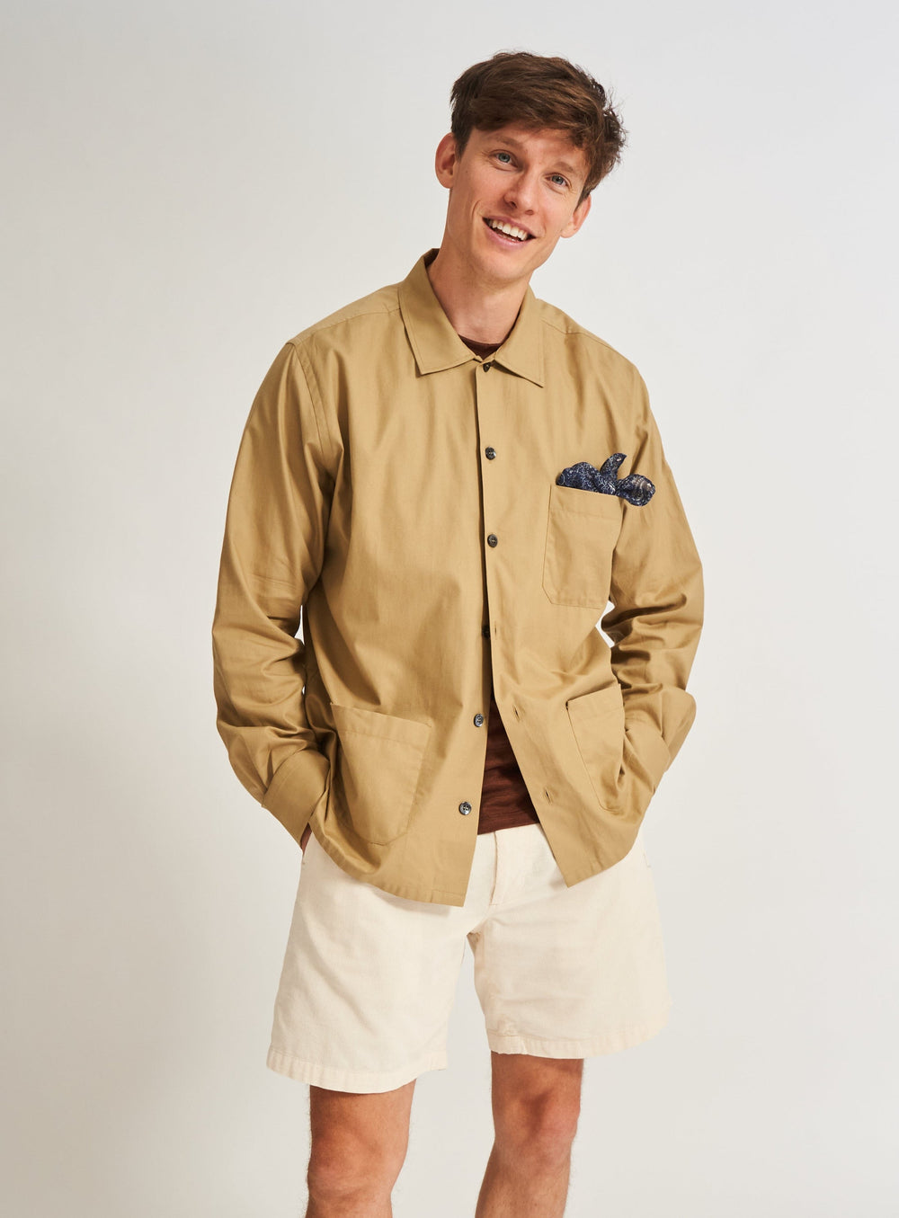 Regenerative Cotton Khaki Shirt-Jacket